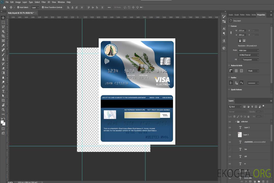 Carte électronique Visa Banco de Guatemala Guatemala template Carte électronique Visa Banco de Guatemala Guatemala template